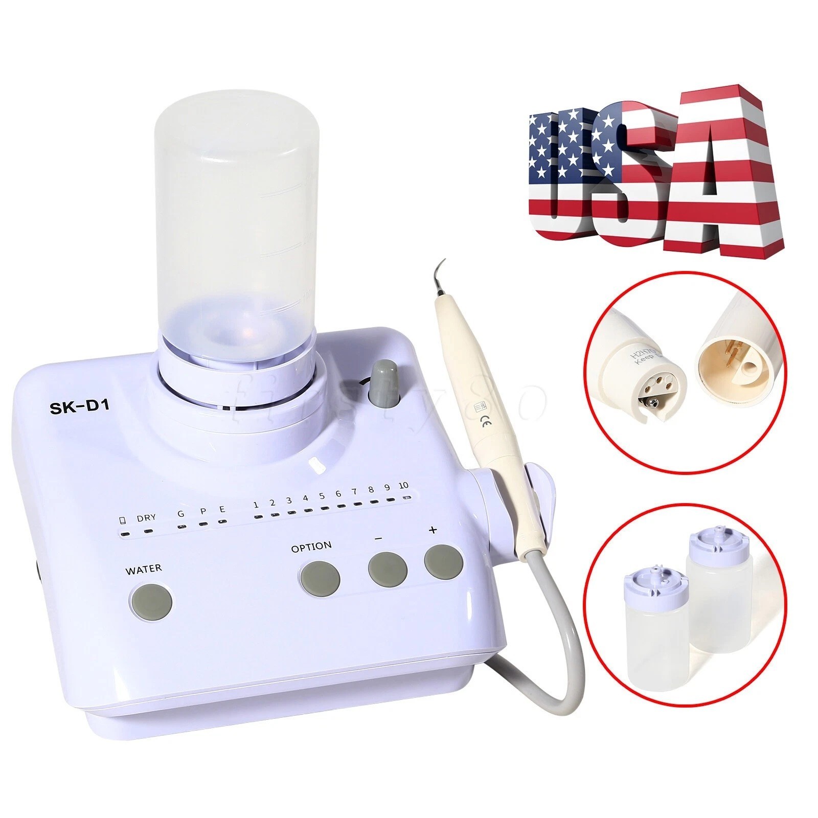 Dental Ultrasonic Scaler SK-D1 with Auto Water Supply & Detachable Handpiece USA