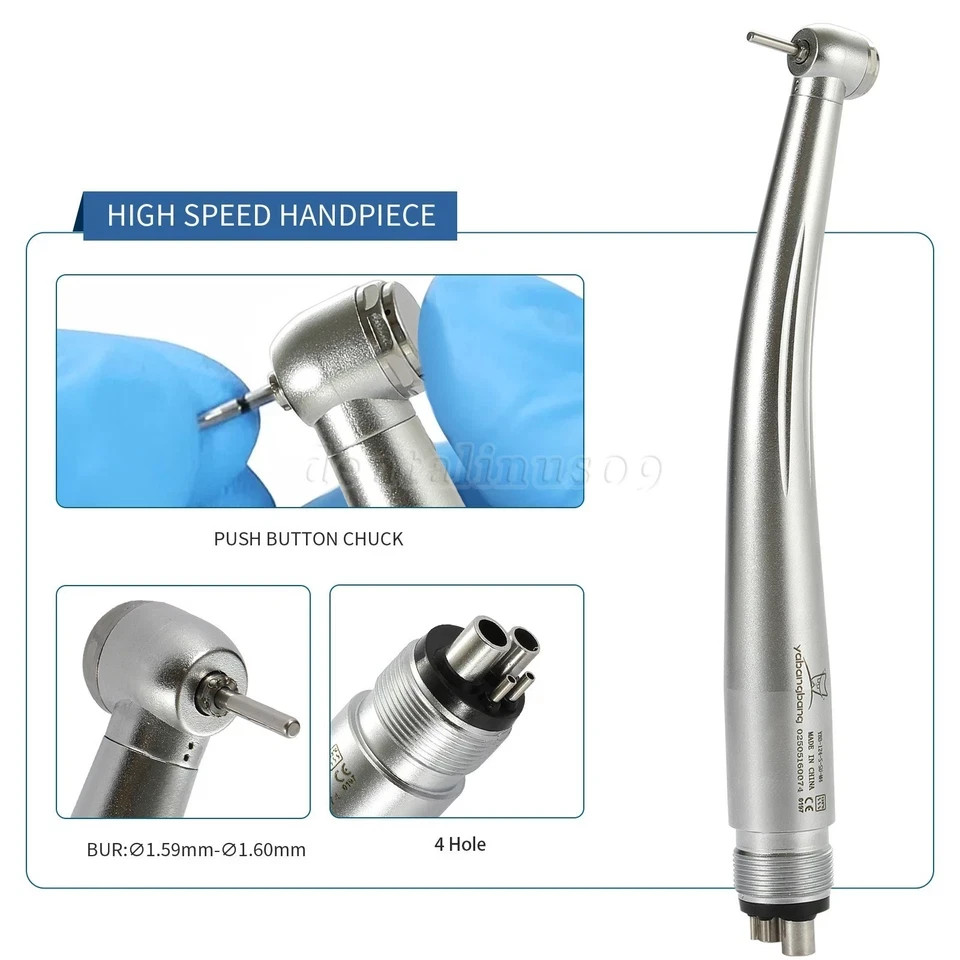 Mini Small Head Dental High Speed Handpiece Push Pediatric Kid 4 Hole Yabangbang