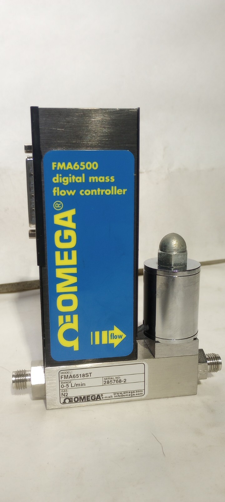 Mint Condition OMEGA FMA6518ST Digital Mass Flow Controller N2 0-5L/min
