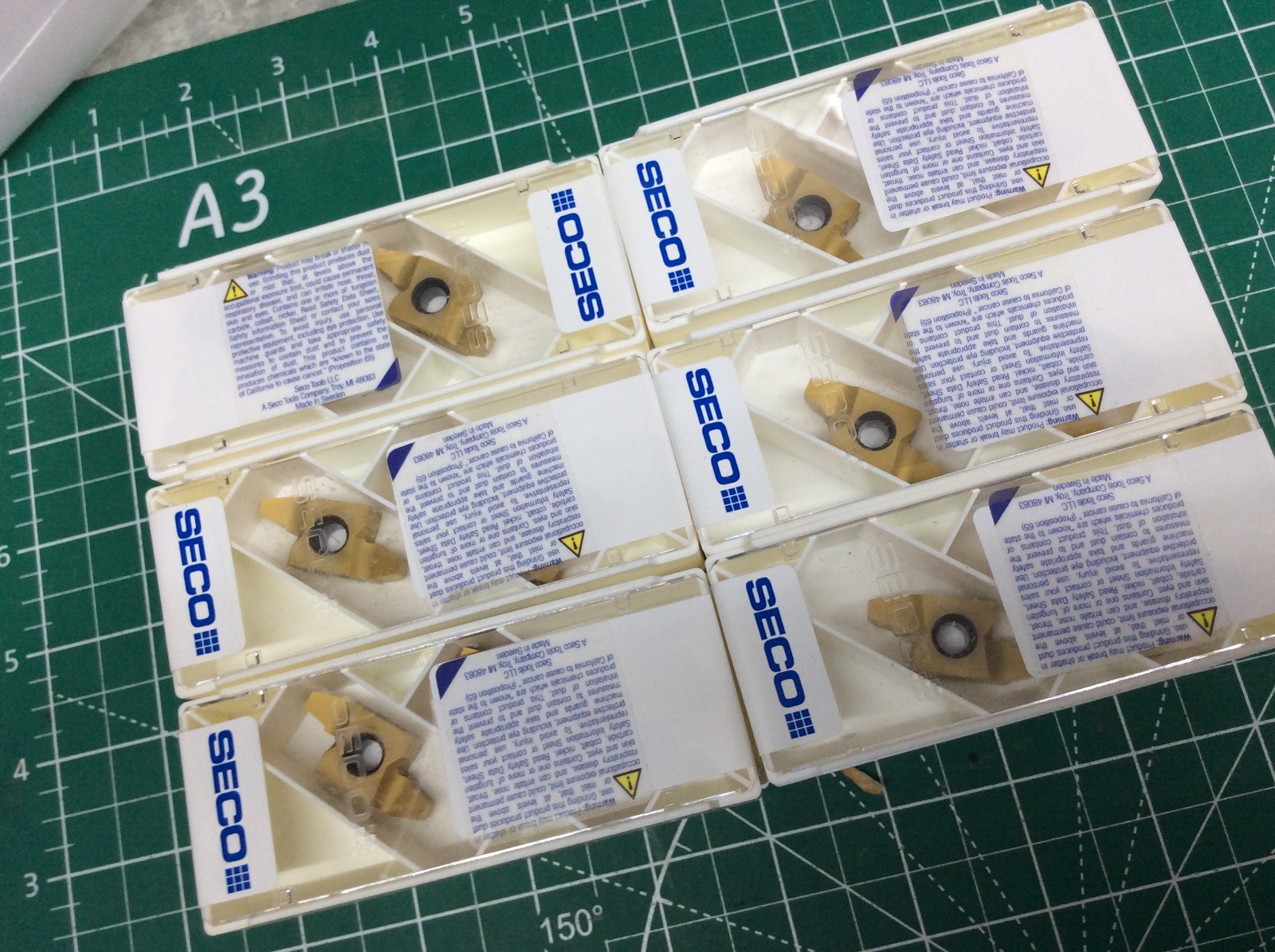 12 pc SECO 20NR3ACME CP300 ACME Thread Carbide Inserts EDP 75819 New (132)