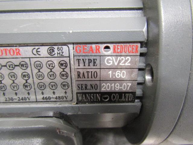Housin Wansin GV22 Electric Motor Gearmotor 1/4 HP 60:1 Ratio 27.5 RPM