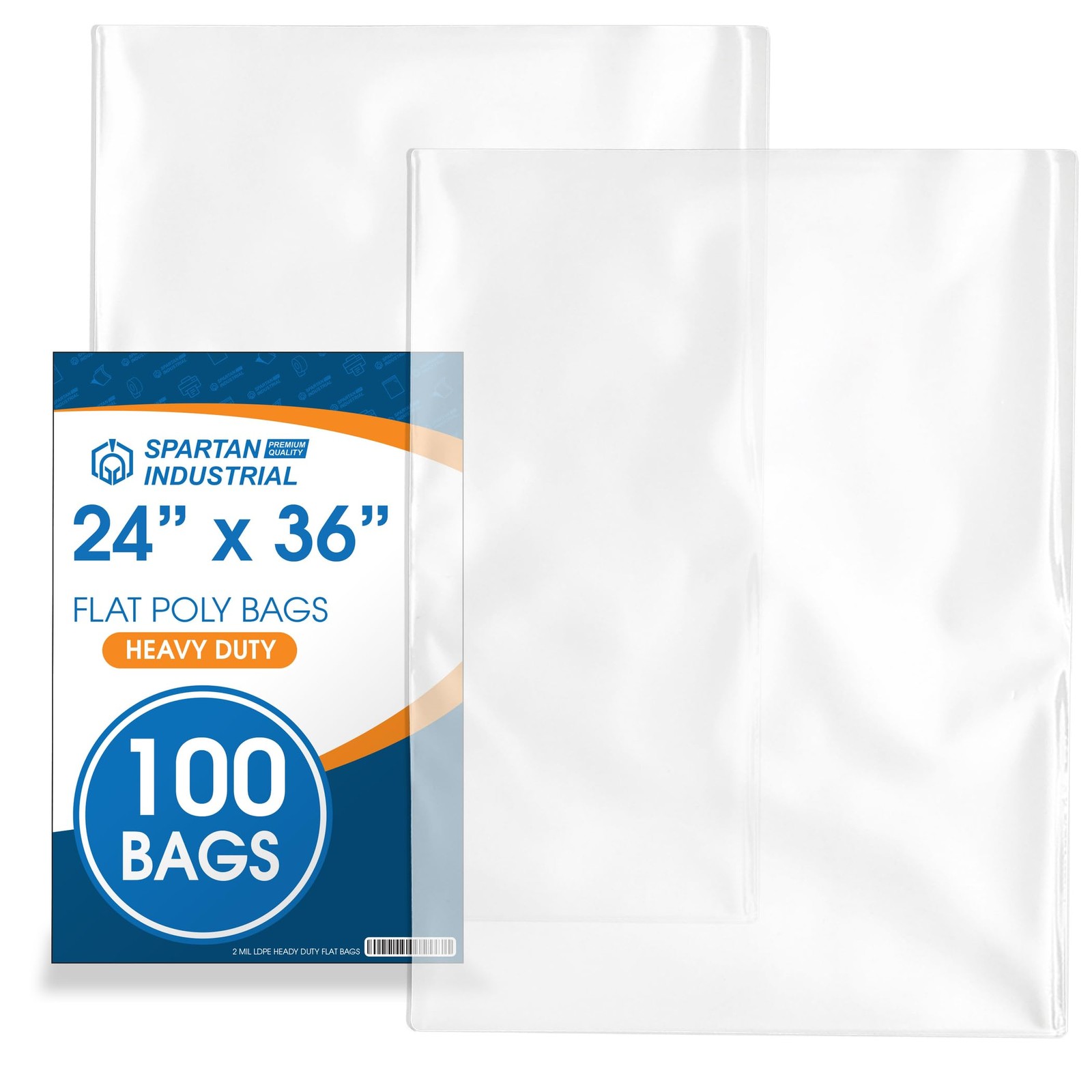 24″ X 36″ Open-End Flat Poly Bags (100 Count) No Adhesive Strip – 2 Mil Clear…