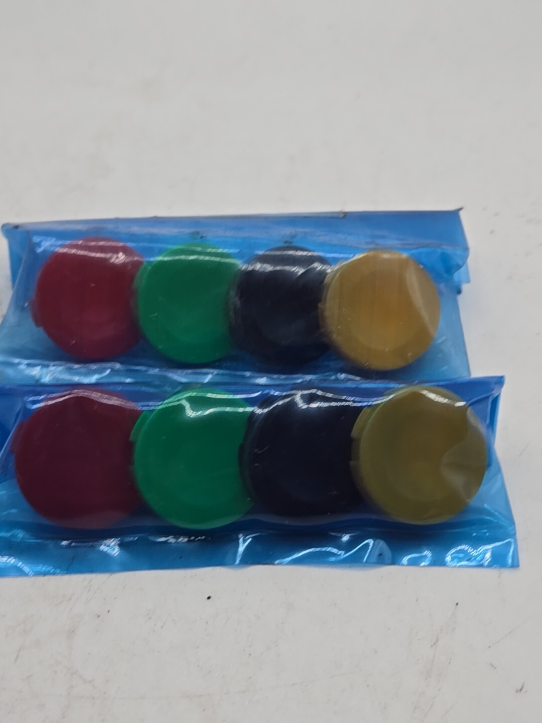 2 SETS – SMC 3402188 RED BLACK GREEN YELLOW PUSH BUTTON INSERTS P2803E (3A6)
