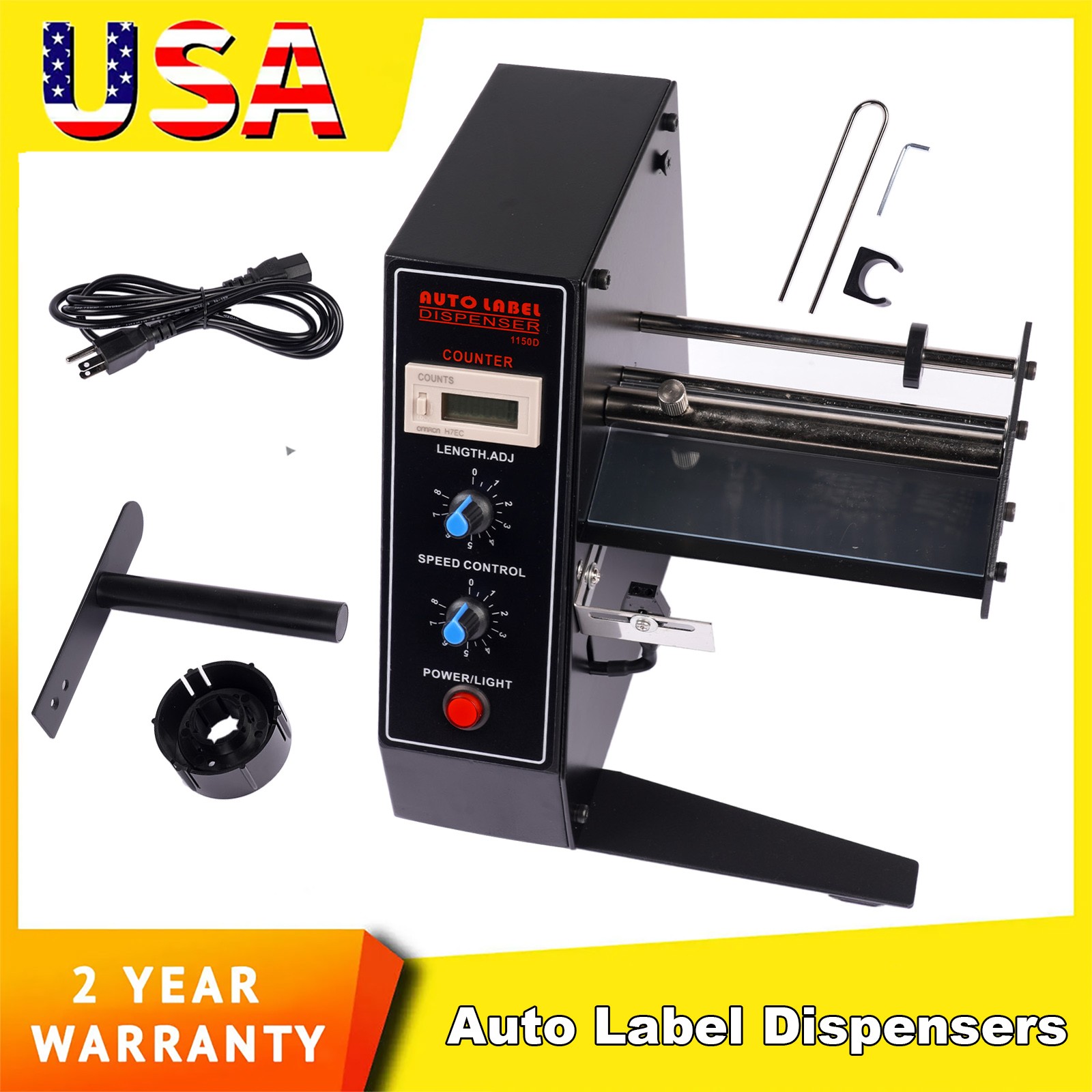 1150D Automatic Label Dispenser Sticker Roll Dispenser,1-8m/min Speed Adjustable