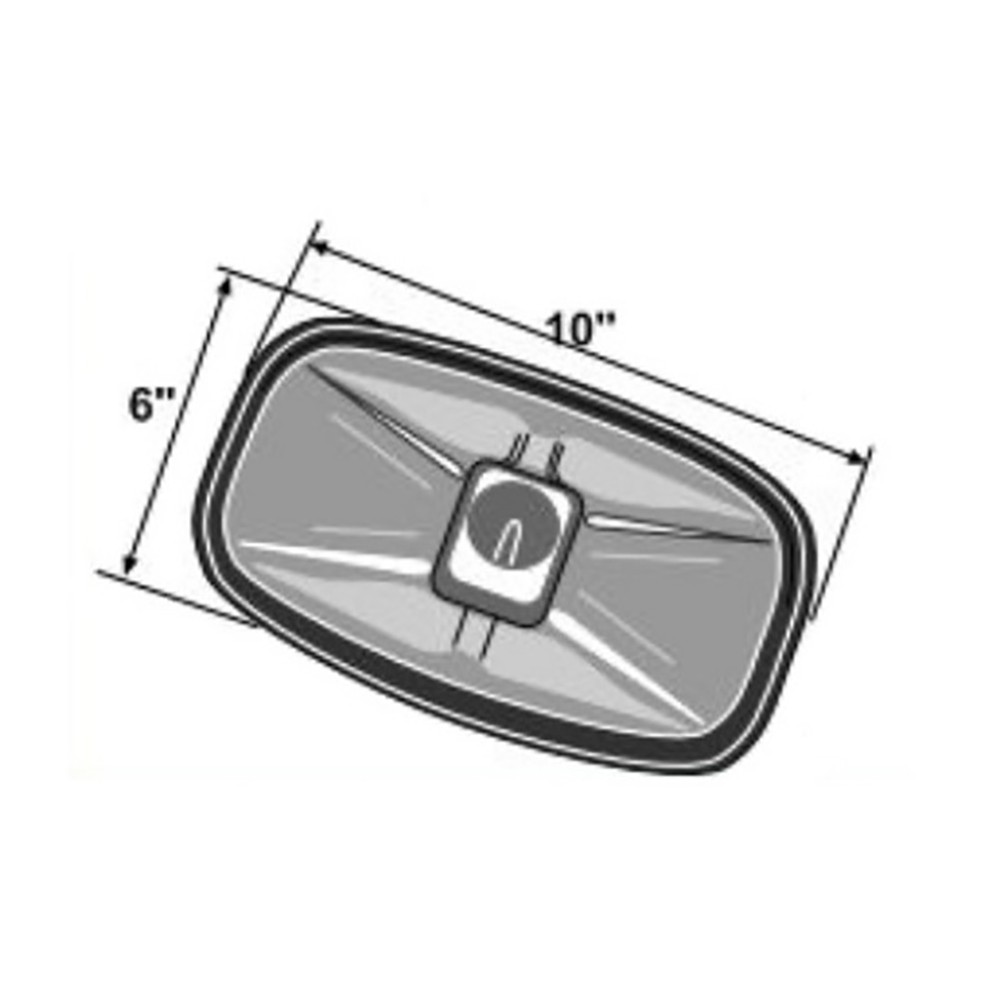 S.4155 Mirror Head, Rectangular, Shatterproof, 263 x 160mm, RH/LH – Fits Britax