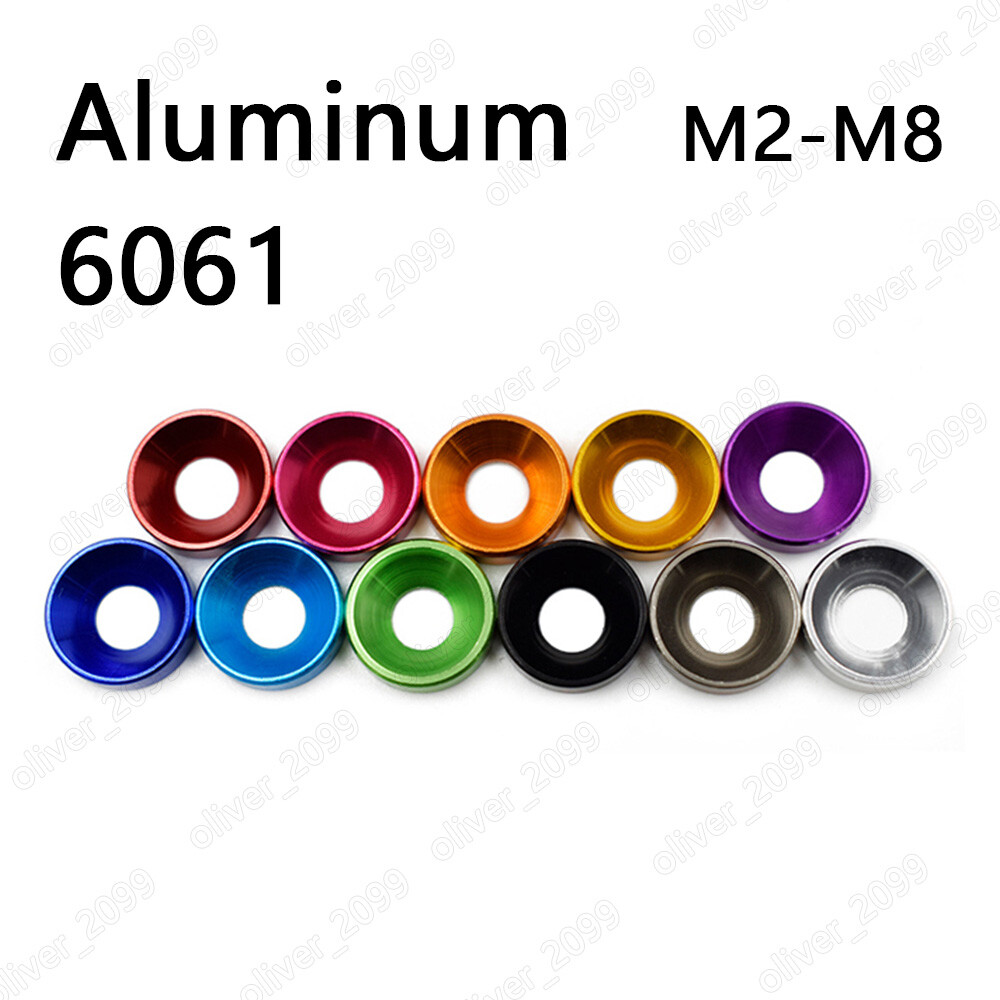 Aluminum 6061 Fisheye Washer Bumpy Countersunk Gasket M2 M3 M4 M5 M6 M8