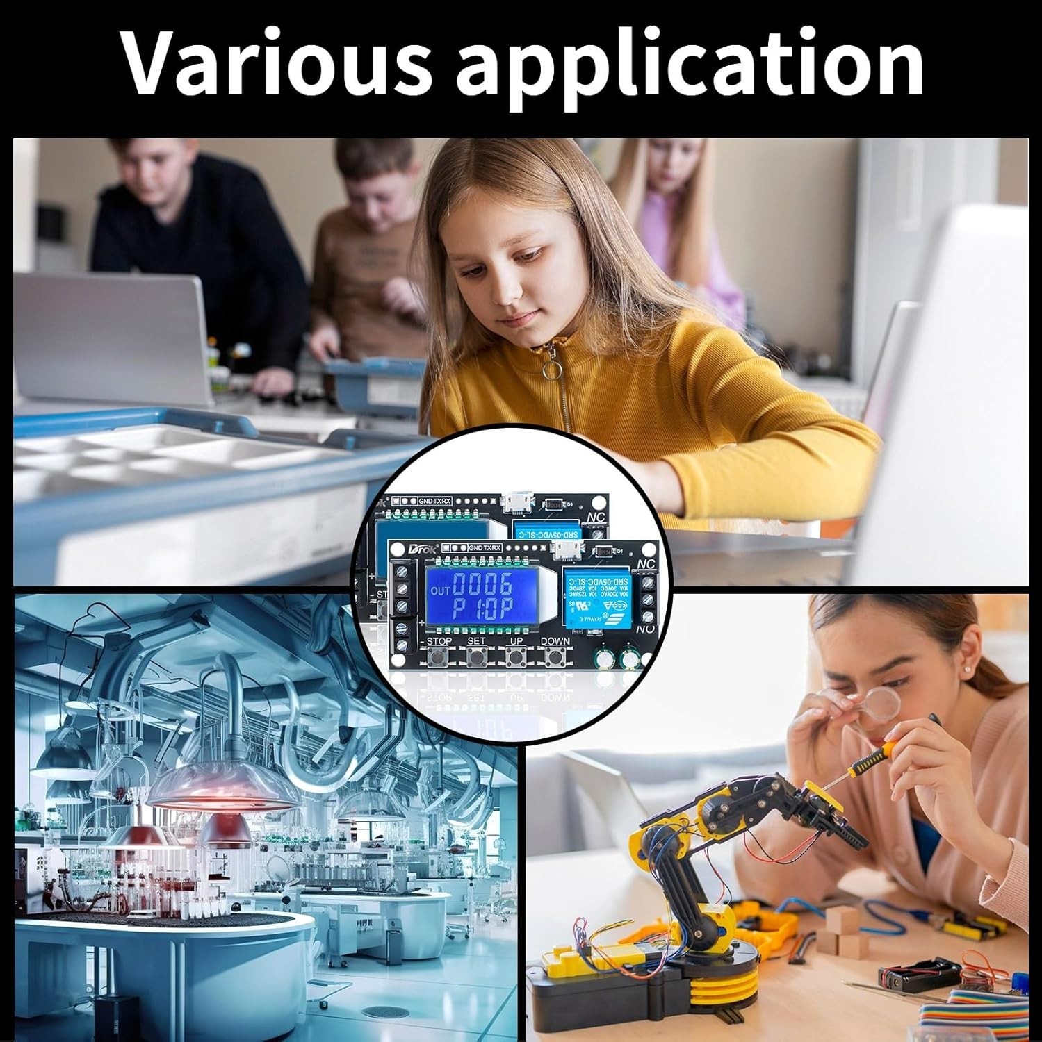Versatile 2pcs Time Delay Relay Module DC 5V-30V with Custom Parameter Settings