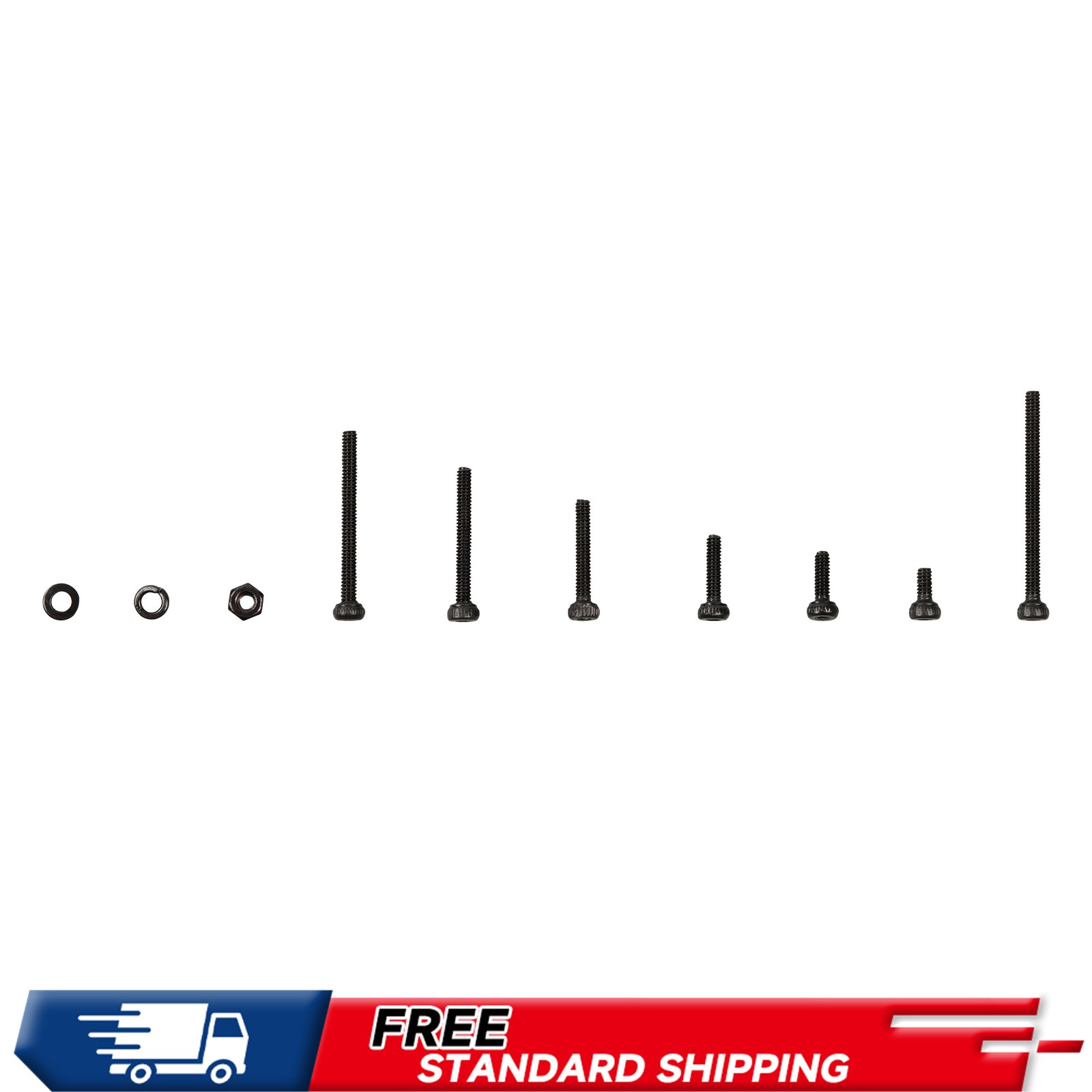 Grade12.9 Metric Bolt Assortment 1710pcs M2 M3 M4 M5 Zinc/Black Oxide 4-30mm