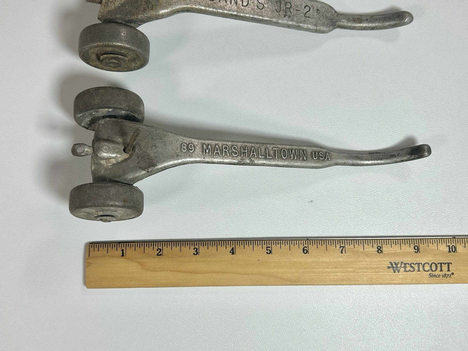 Vtg Lot 4 Marshalltown Skate Wheel Joint Raker Tool Bricklayer Masonry