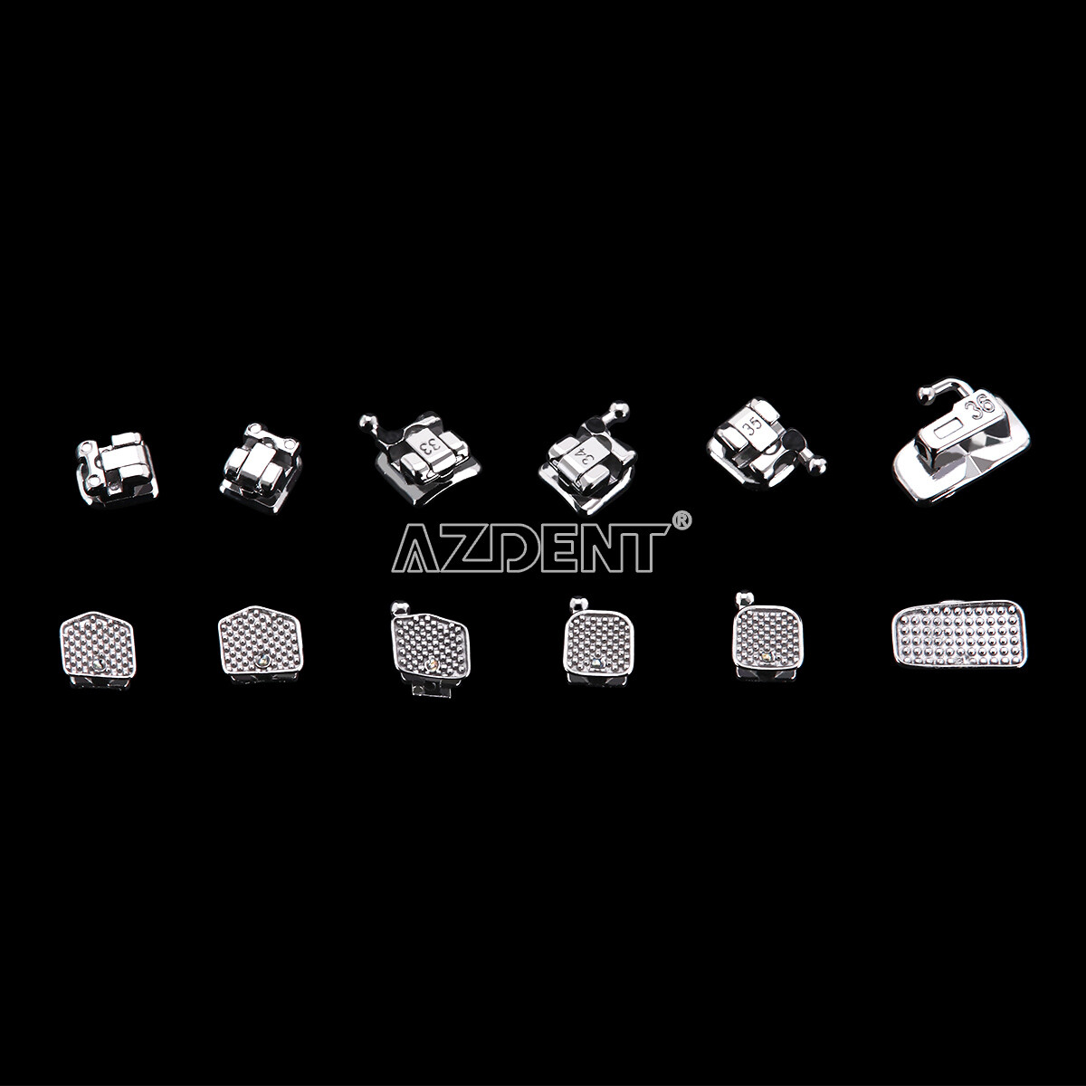 Dental Orthodontic Bracket Self Ligating Mini MBT.022″ Hooks 345+ Buccal Tubes