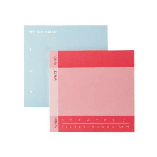 Post-it Productivity Notes: 2.9 in. width / Assorted (Pink, Blue) *2-pack