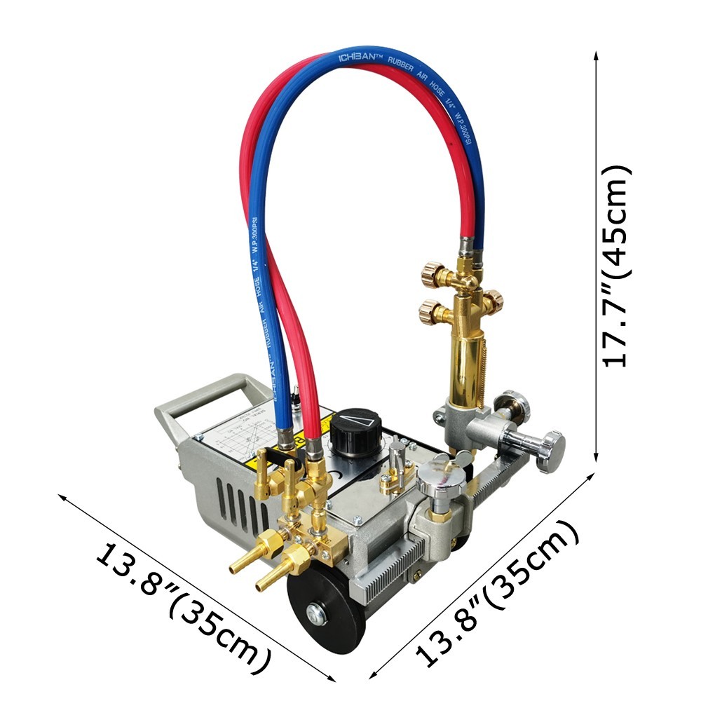 110V Auto Gas Cutter HK12 Torch Track Burner Gas Cutting Machine+2 Tracks