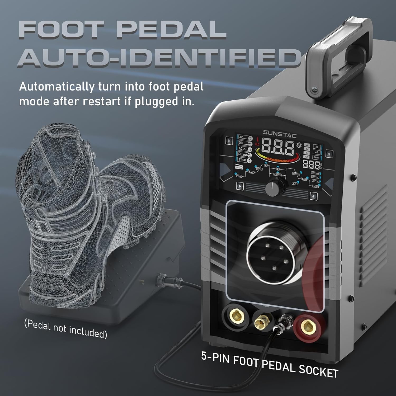 250A AC/DC Aluminum TIG Welder with Pulse DC TIG/AC TIG/Pulse TIG/SPOT TIG/Stick