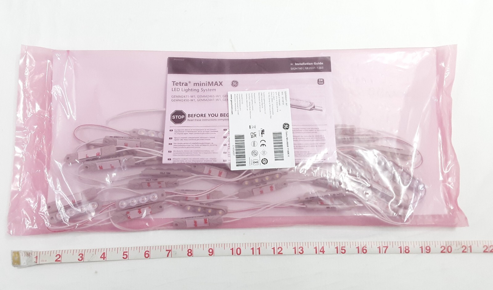 New, 20’ Deep White GENERAL ELECTRIC Tetra MiniMAX 7100K V LED Strip