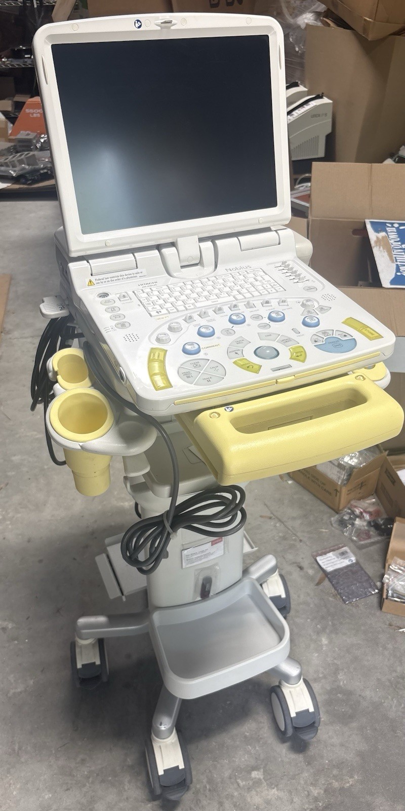 2019 Hitachi Aloka Noblus Ultrasound Machine w/ EZU-HC1U Cart – Excellent Condit