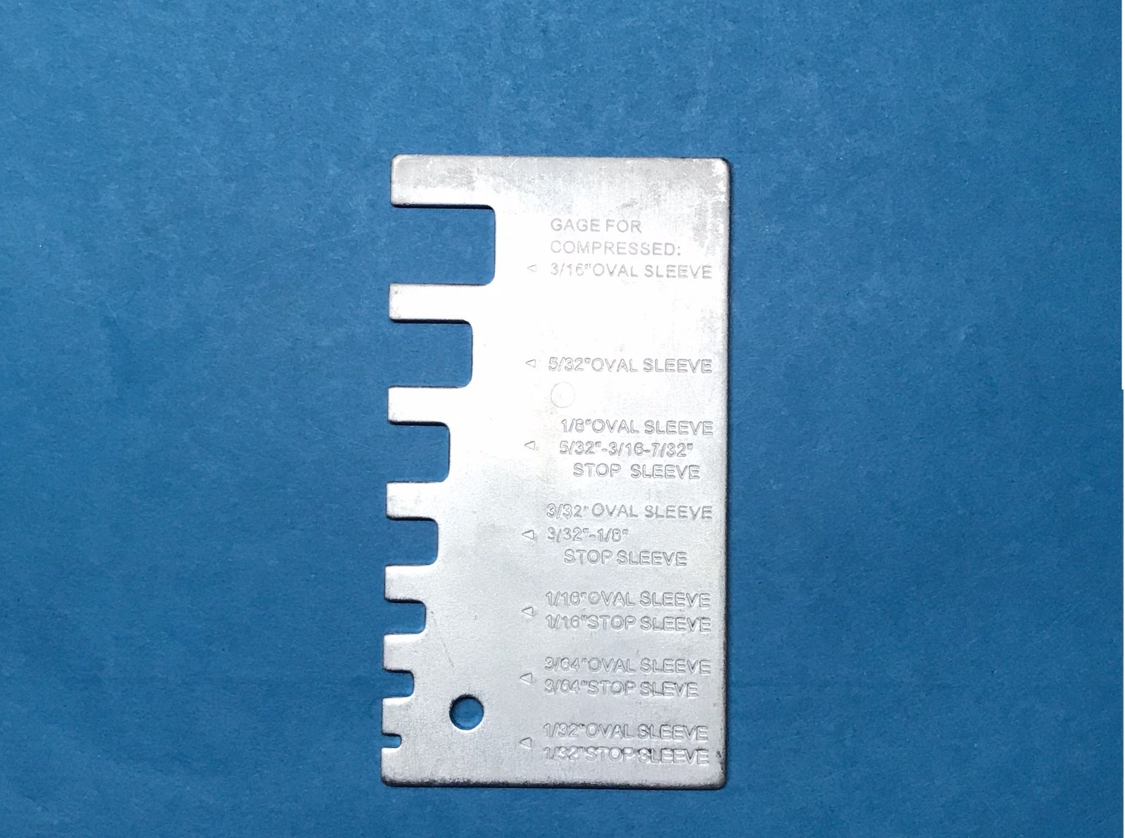 “GO/NO GO” Sleeve Compression Gauge for Wire Rope Cable