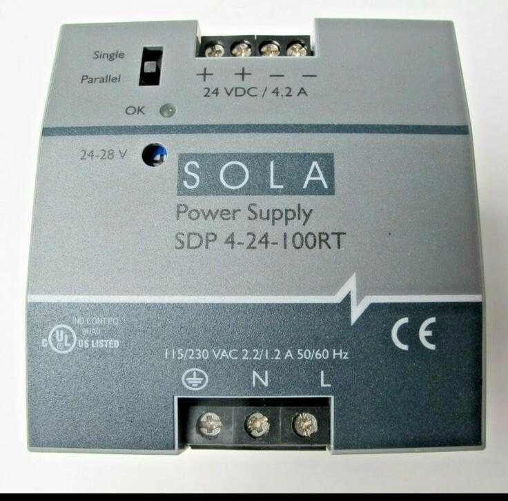 SDP 4-24-100RT SOLA Power Supply 24-28 V 115/230 VAC 2.2/1.2 A 50/60 Hz