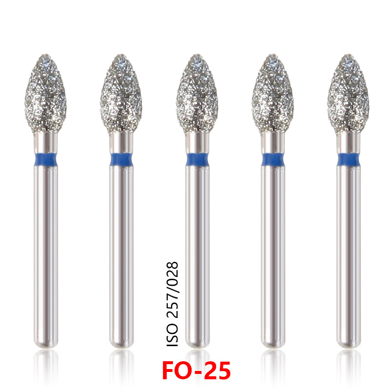 100pcs Dental Diamond Burs for High Speed Handpiece Medium Friction Grip 1.6MM