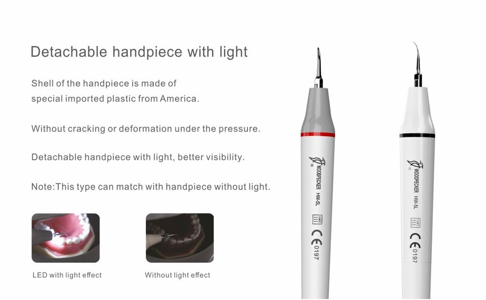 Original Woodpecker Dental Ultrasonic Piezo Scaler UDS-P LED Full Set 110V