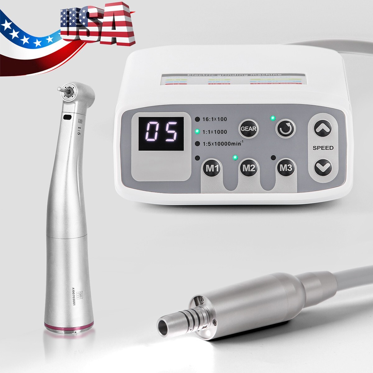 Dental Brushless Eletri Miro Motor +1:5 Fiber Opti Inreasing ontra Angle