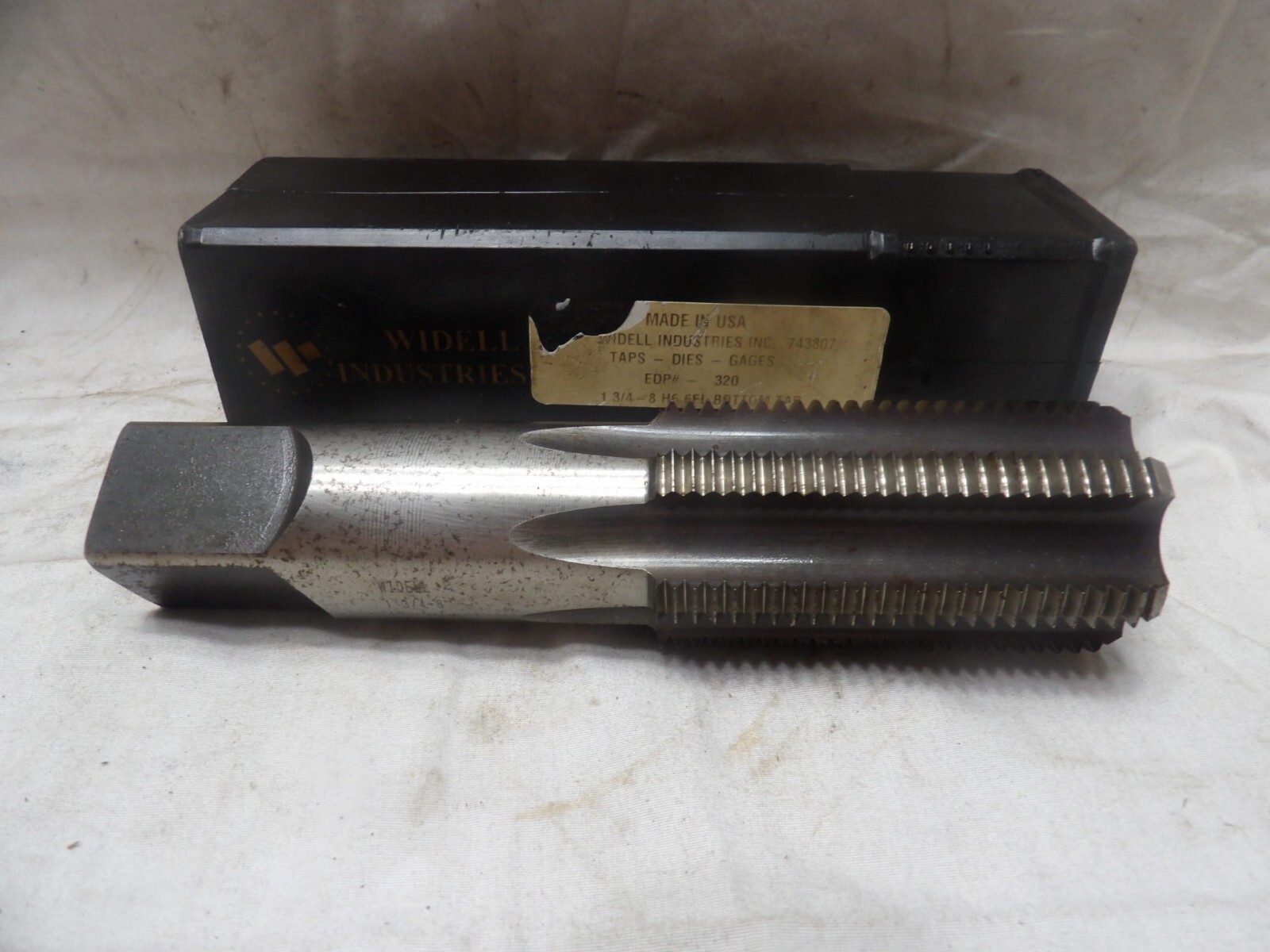 Widell 1-3/4″-8 H6-6FL Bottom Tap 4 Flute – Made in the USA