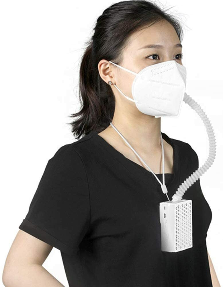 Electric Portable Air Purifying HEPA Filter Reusable Personal Wearable Mask