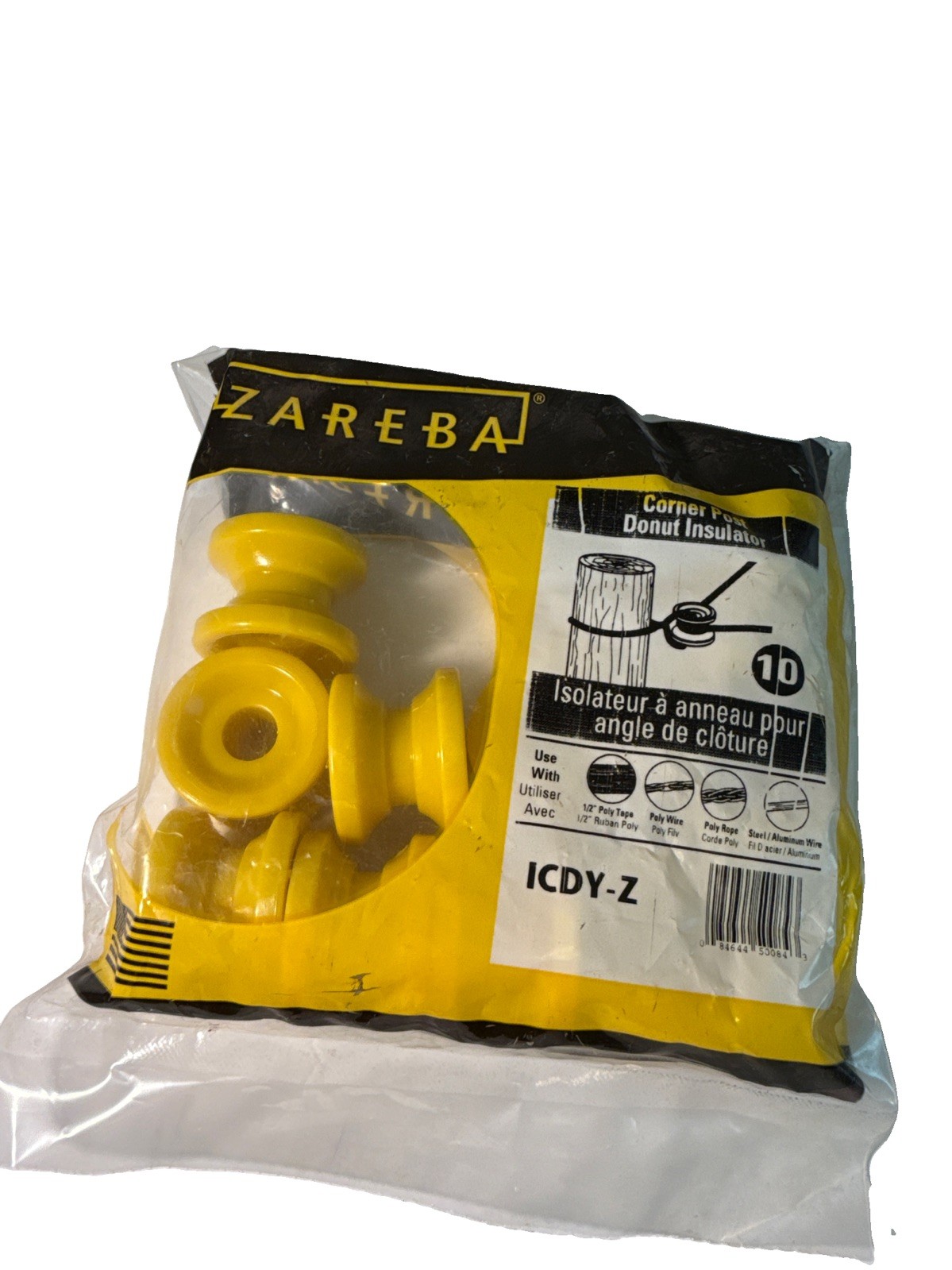 Zareba ICDY-Z (10 Pcs Per Bag) Corner Post ELECTRIC FENCE INSULATORS-SHIPSN24HRS