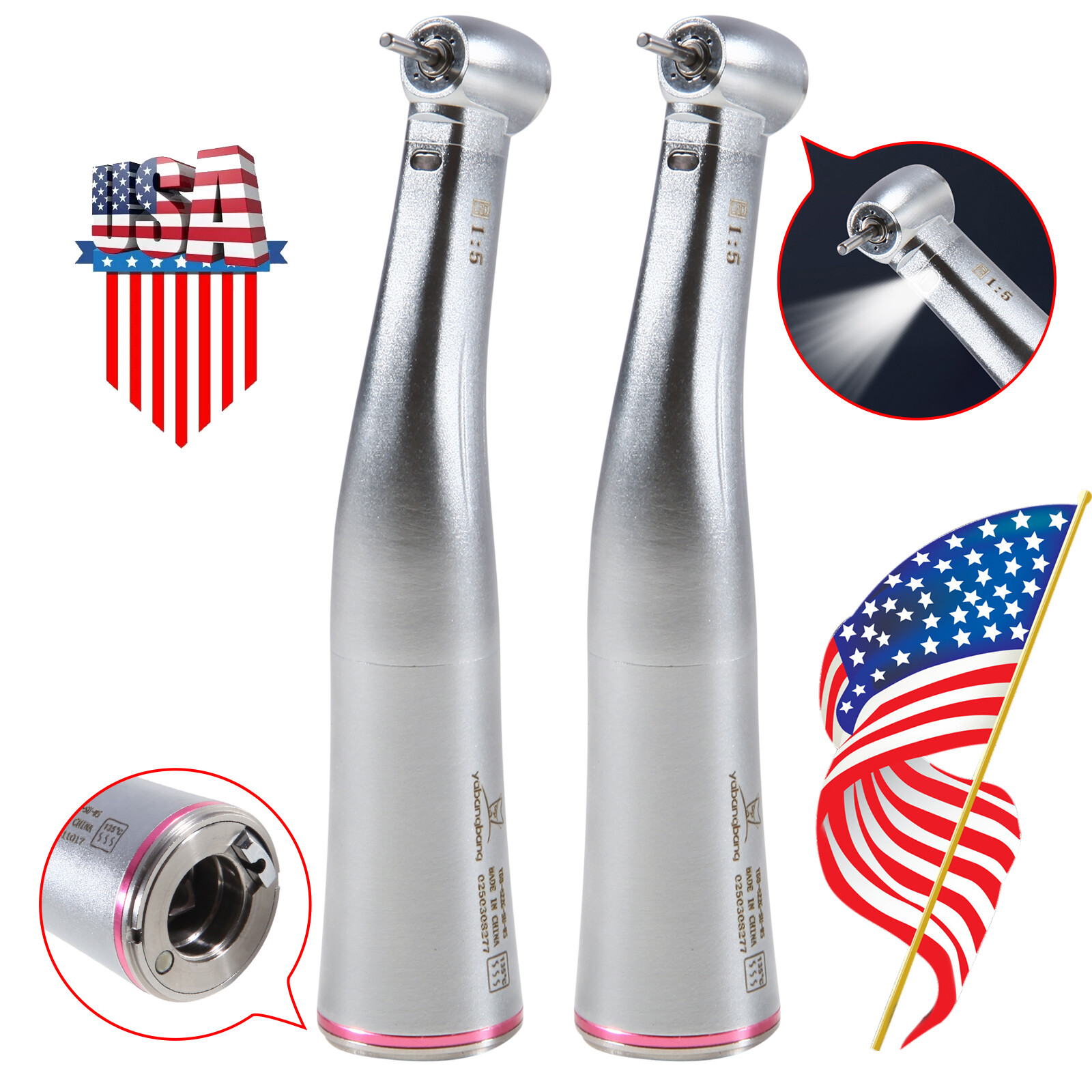 2 NSK Style LED 1:5 Electric Attachment – Ti Max Z95 L – lot 10 – Standard Head