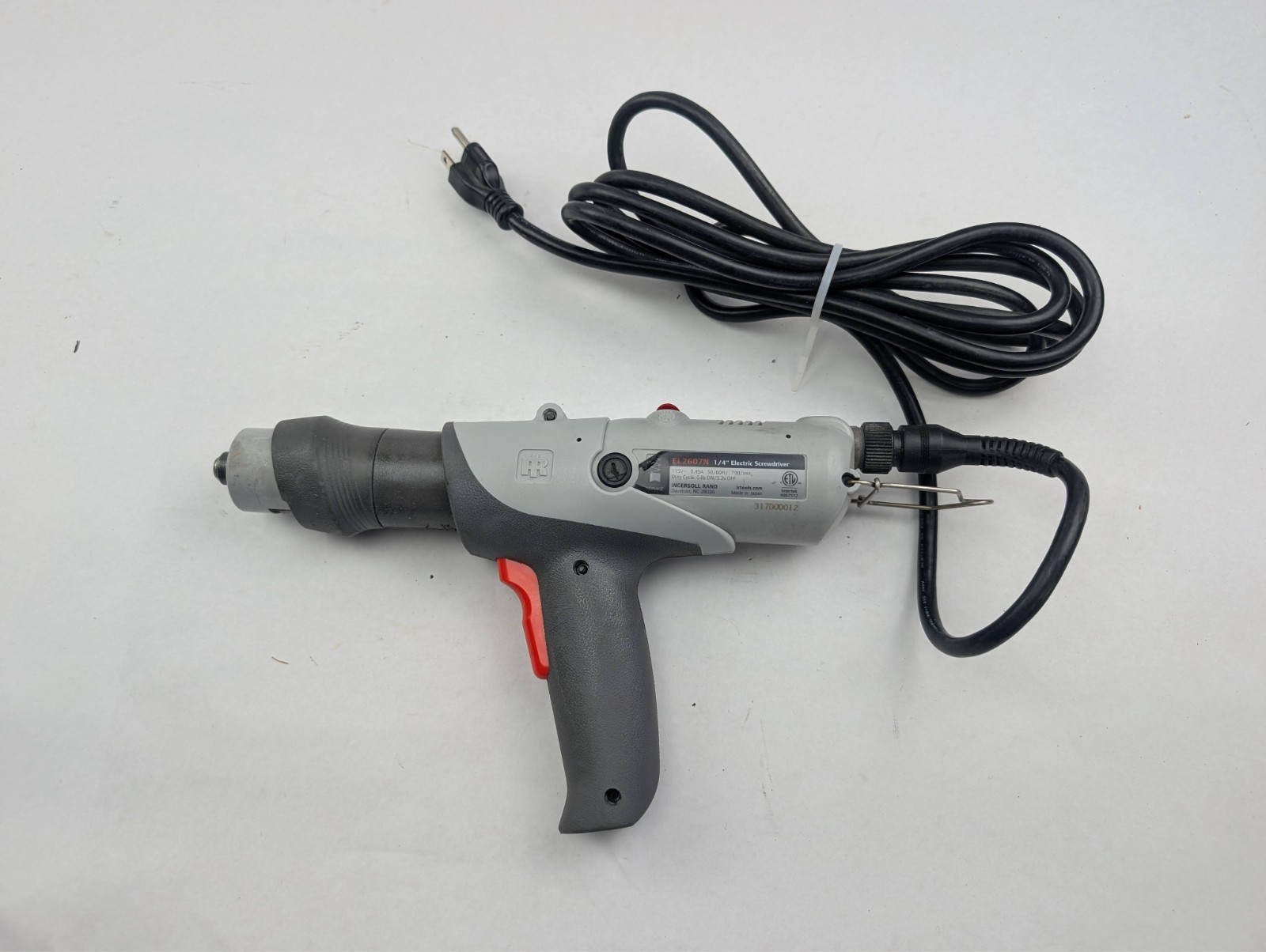 Ingersoll Rand EL2607N Electric Screwdriver 1/4in Drive, 115VAC, 1.2-2.9Nm
