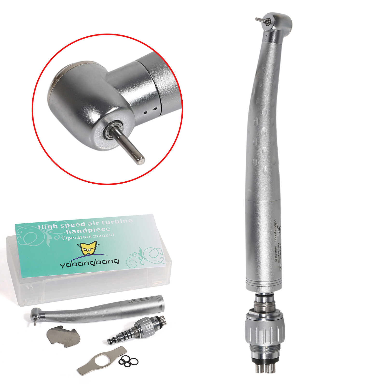 Dental High Speed Handpiece Push Spray with 4 Holes Quick Coupler Swivel