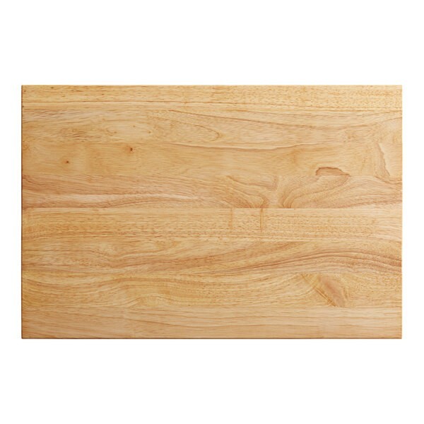 Choice 24″ x 16″ x 1 3/4″ Wood Cutting Board with Squared Edges.