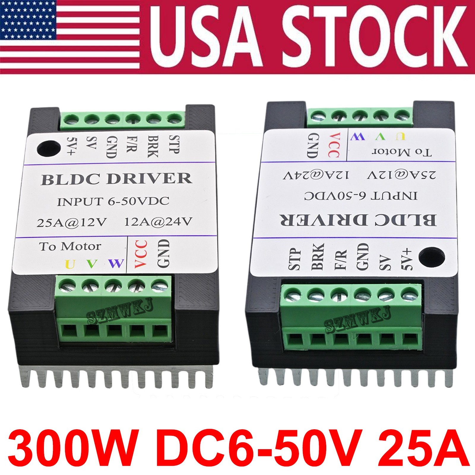 Sensorless BLDC Motor Controller 300W for Vacuum Blower Pump RC Motor PWM 12-48V