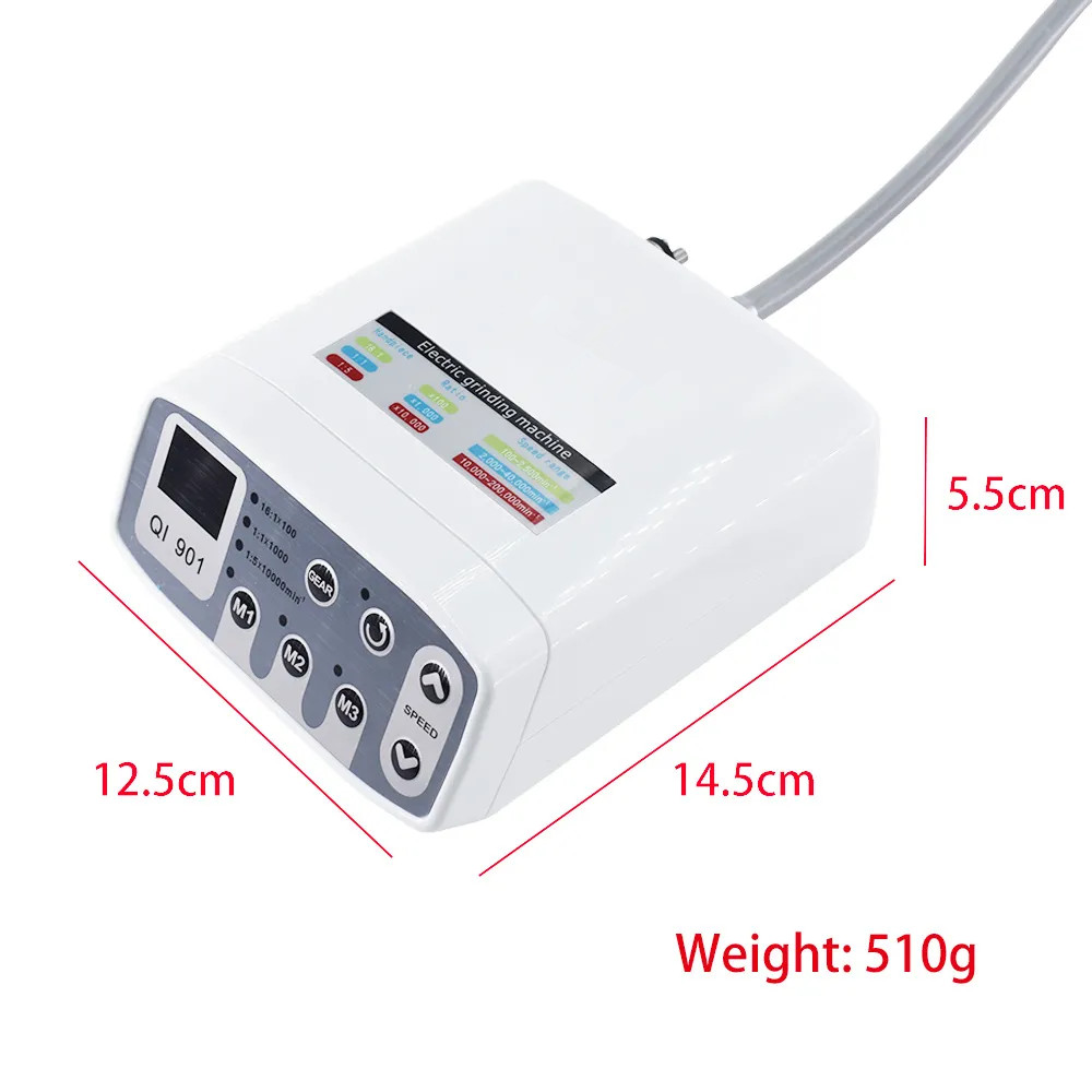 Dental Brushless Electric LED Micro Motor 4 Hole QI 901 with 1:5 Contra Angle