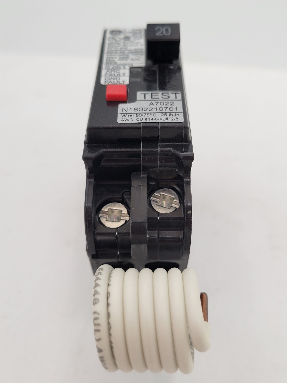 GE General Electric THHQL1120DF Plug-IN Circuit Breaker 20A 1P 120V Dual Functio
