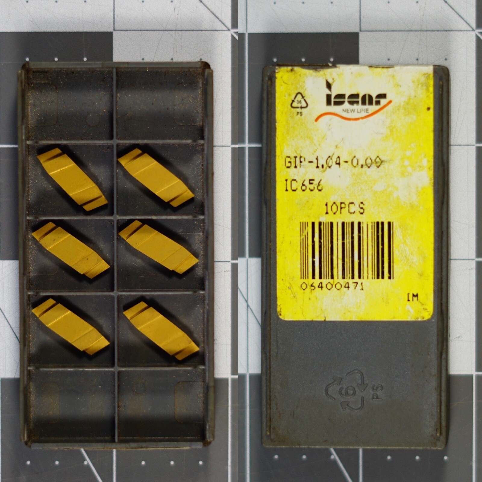 ISCAR CARBIDE – GIP 1.04-0.00 IC656 – Grooving Insert – 6 QTY NEW
