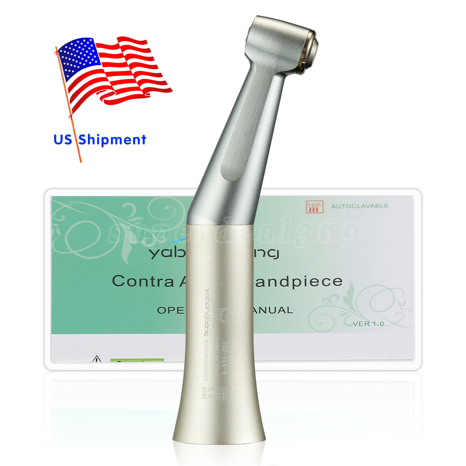 NSK Style YX23 Dental Low Speed Handpiece Push Contra Angle Straight Air Motor M