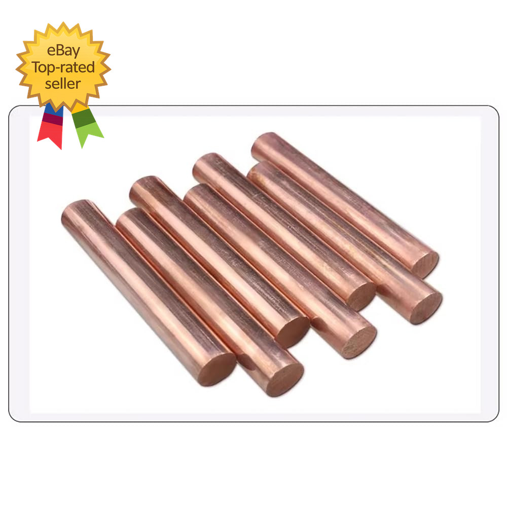 5PCS Pure Copper round Rod Length 15.7 Dia 1/8 for Grounding Gardening and Craf