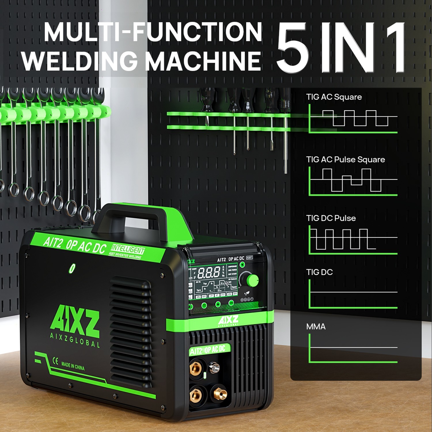 110V/220V AC DC TIG Welder &Foot Pedal Stick Pulse TIG Welding Machine 200A