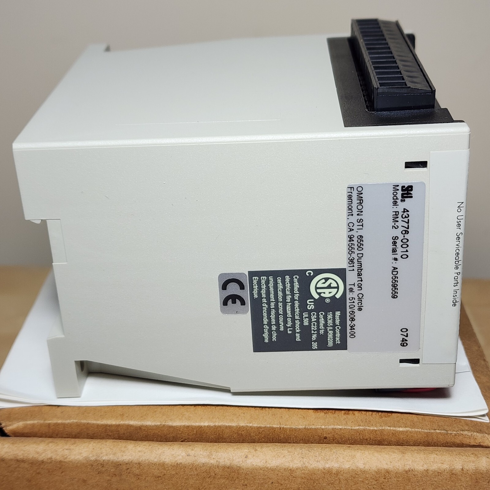 Omron STI 43776-0010 RM-2 Safety Relay Resource Module