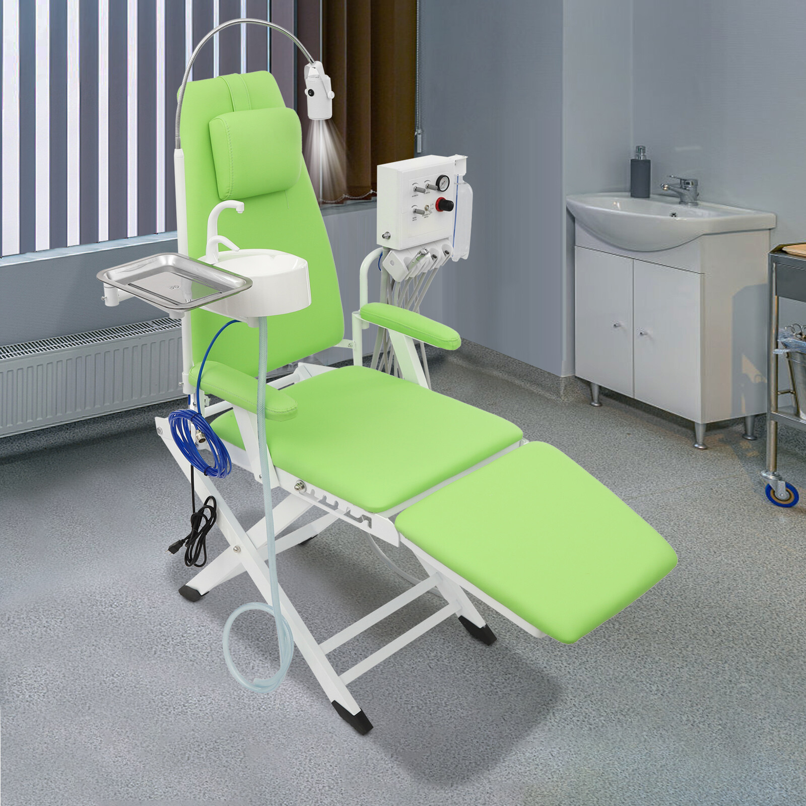 Dental Examination Chair Portable Dental Chair Rotating Folding Chair 220.46lbs