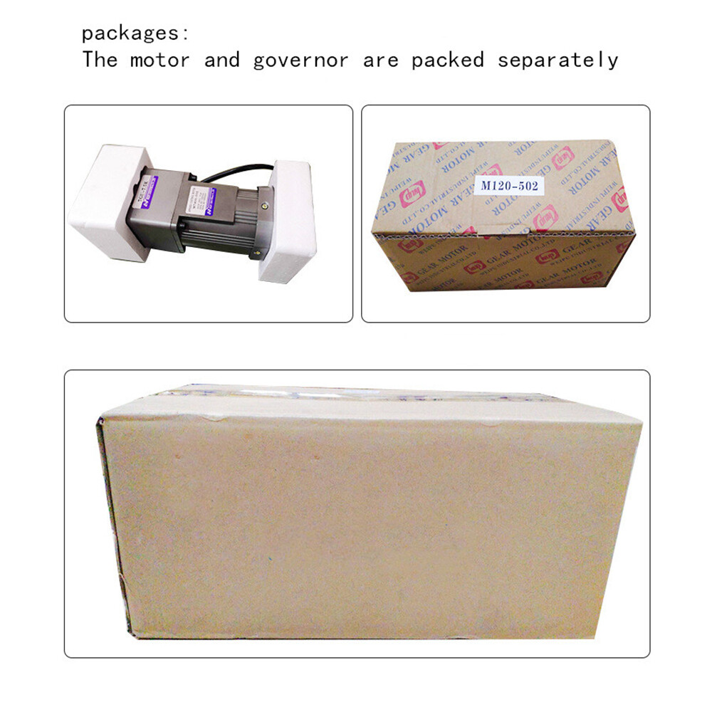 15W AC Gear Motor Electric Single-phase Motor Reduction Ratio 1:3 110V 450RPM