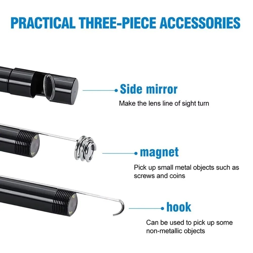 LED Ear Endoscope HD Otoscope Ear Wax Cleaning Camera Tool Cleaner Removal Kit