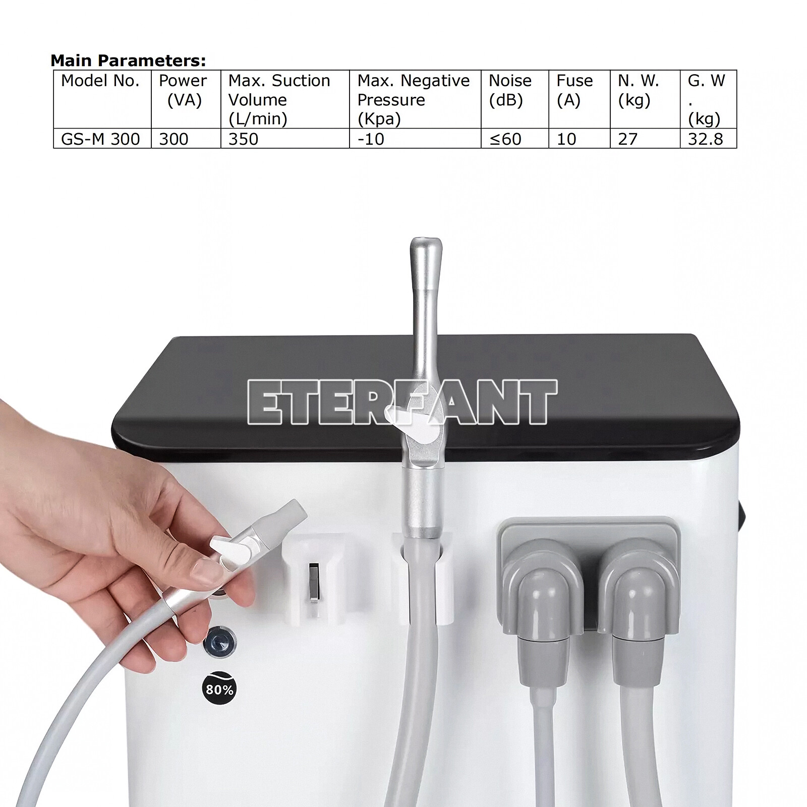 ETERFANT Mobile Electric Suction Unit/Dental Delivery Unit System Cart Treatment