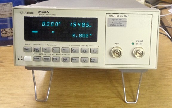 HP 8156A 1310/1550nm Optical Attenuator Option 201 pass self test