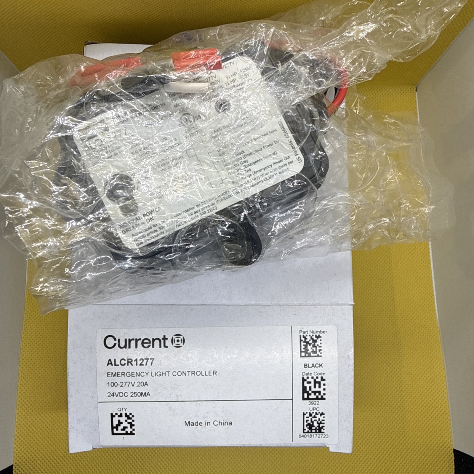 Current ALCR1277 Emergancy Light Controller 100-277v,20A HUBBELL