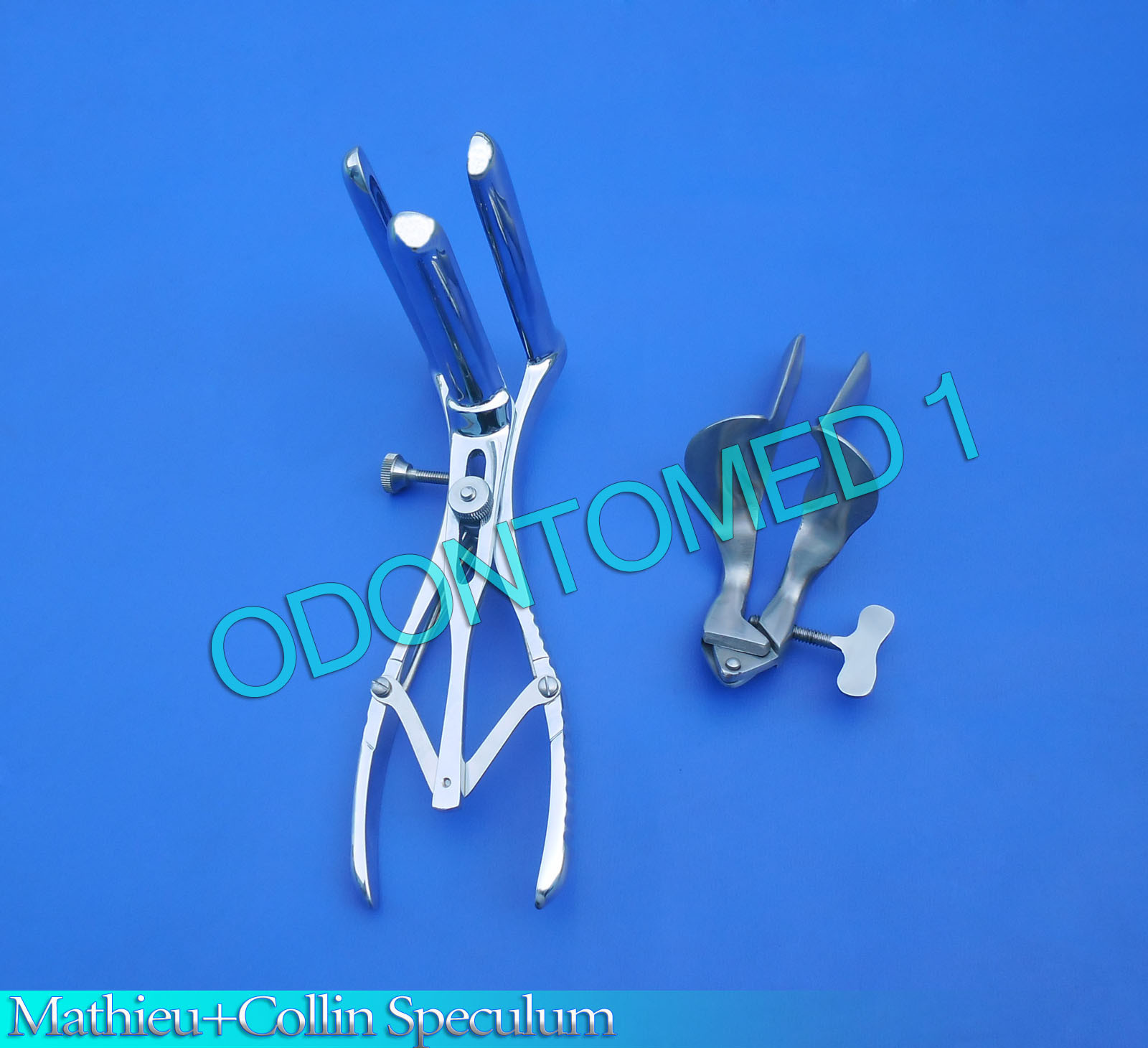 ODM Collin Vaginal Speculum Small & 3 Prong Mathieu Anal Speculum Surgical Instr