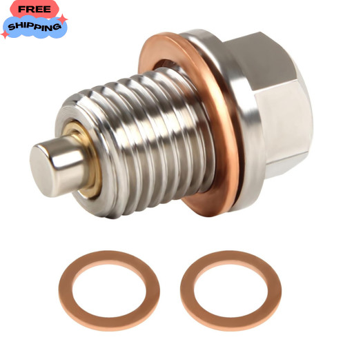 M14 x 1.5 Stainless Steel Magnetic Oil Drain Plug with Neodymium Magnet Fits for