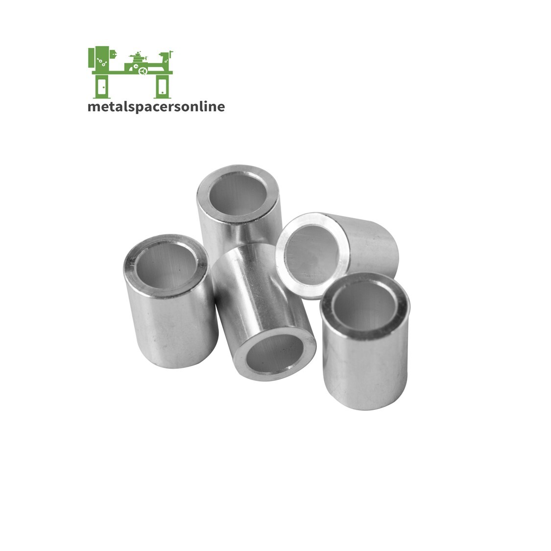 New Aluminum Spacer Bushing 3/4″ OD x 1/2″ ID–Fits M12 or 1/2″ Bolts