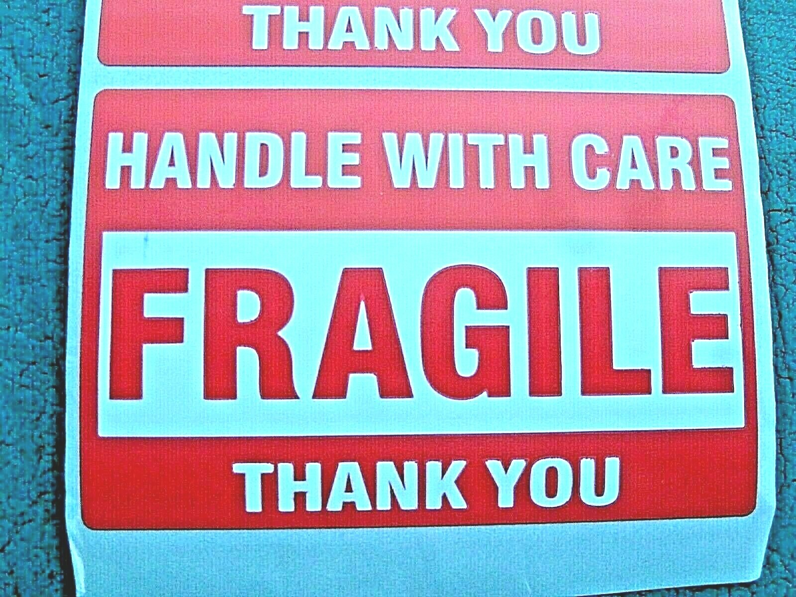 FRAGILE Handle With Care Stickers 2″ x 3″ Pack of 30 (THIRTY) Self Stick Labels