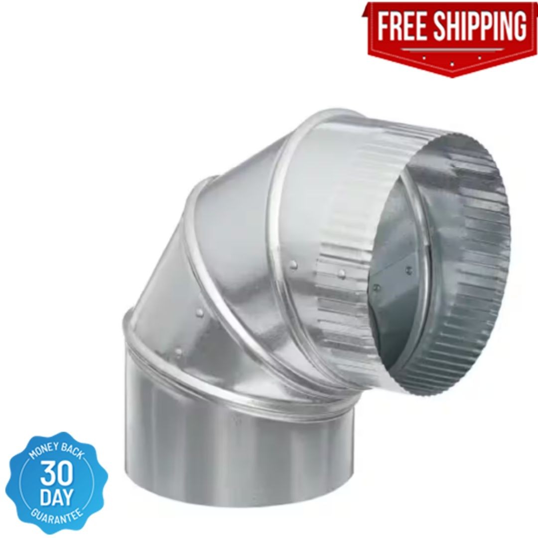 Master Flow12 In 90-degree Round Adjustable Elbow Flexible Duct Galvanized Steel